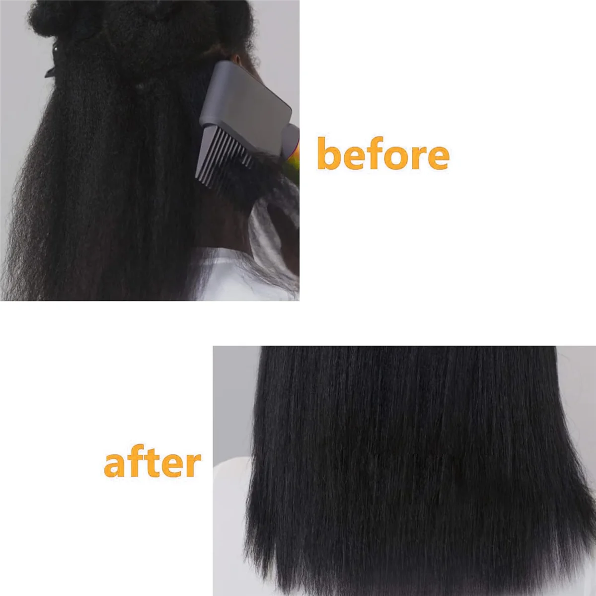 Nosel udara bergaya dengan tambahan sisir gigi lebar untuk HS01 HS05 untuk rambut keriting dan empuk