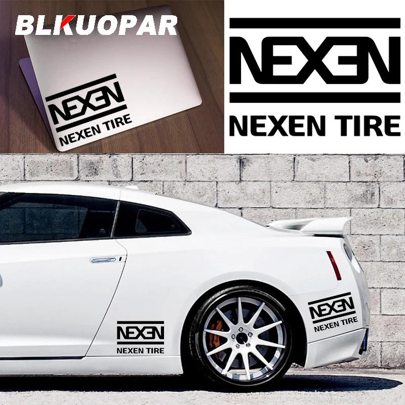 BLKUOPAR-calcomanía con logotipo de neumático Nexen, pegatinas gráficas impermeables para coche, ventanas, maletero, casco, parabrisas, motocicleta, RV, VAN, estilo de coche