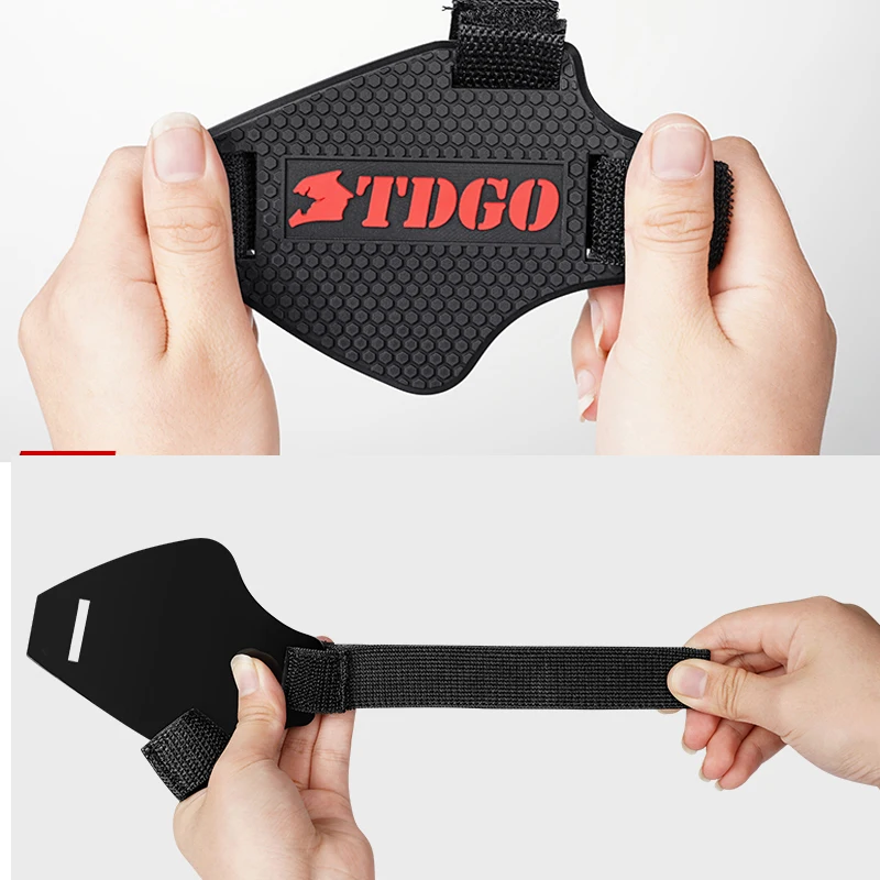 TDGO Motorcycle Shoe Cover Guards Motorcycle Gear Shift Pad Adjustable Durable Boot Protector Anti-skid Gear Shifter