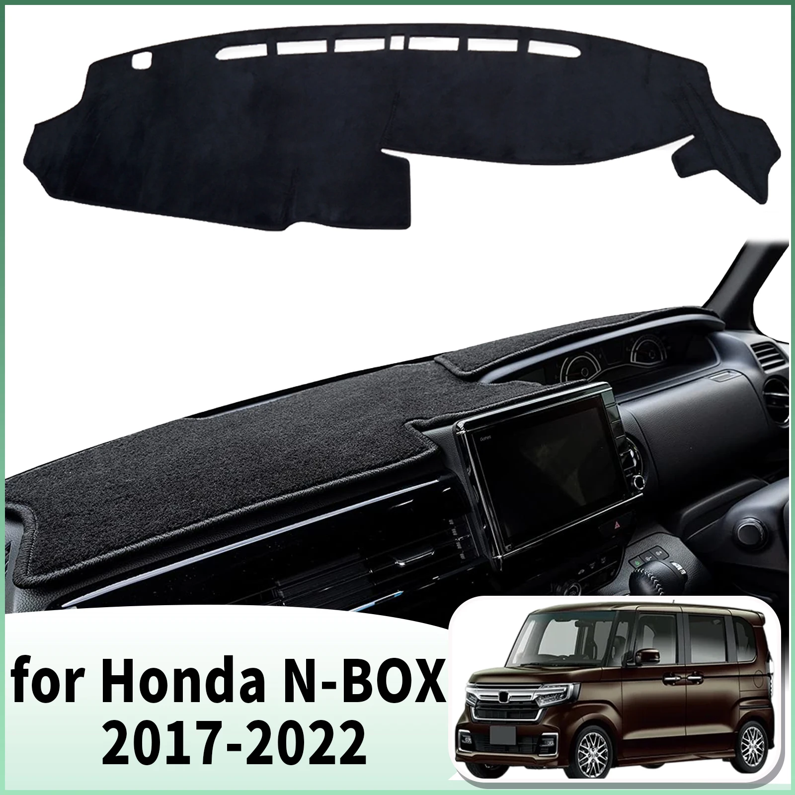 

fit for Honda N-BOX 2017-2022 NBOX N BOX JF3 JF4 Car Dashmat Dashboard Cover Pad Accessories DashMat Sunshade Protective Carpet