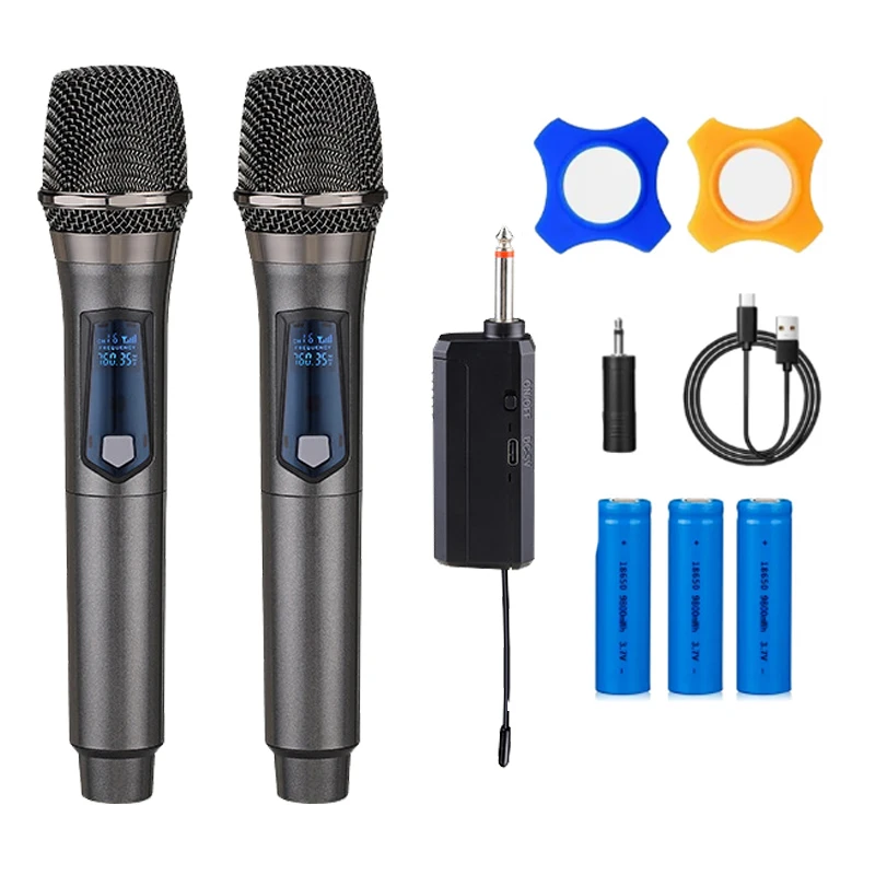 

Rechargable Universal Wireless Plug And Play LED Dynamic Microphone Handheld Mic Micphone Professional Church Show Meeting Party