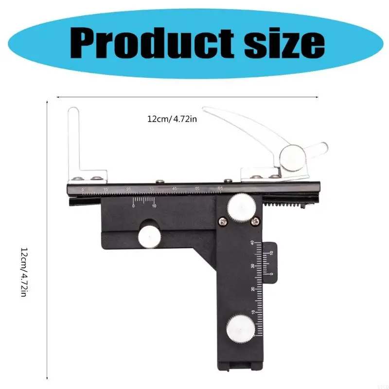 652F Stable & Easy to Use Microscope Measuring Scale Aluminum Stage Micrometer Microscope Single Line Ruler for Education