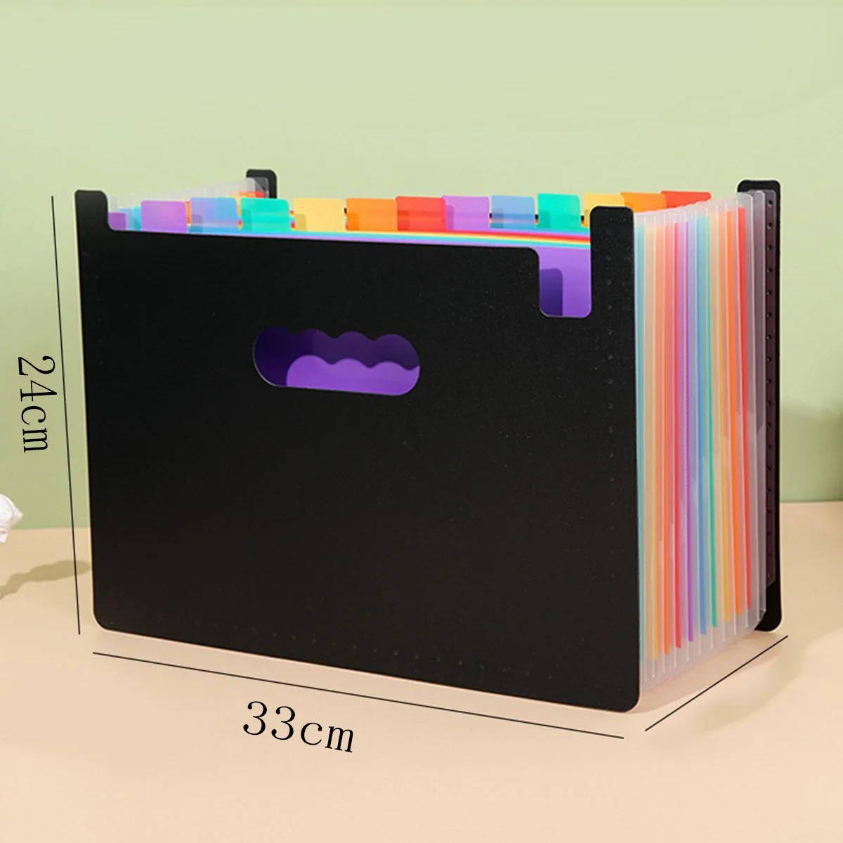 Expanding File Folder 12 Pockets A4 Size Filing Folder Organizer Large Capacity Portable AccordianFile Box for Classroom Office image 5