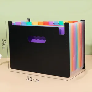 Ordner des Erweiterungsdateien in Klassenzimmer und Büro von Organisator mit großer Kapazität, tragbarer Dateibox, 12 Taschen, Größe A4 12 Hauptverkaufs -Speicherbüro - №12