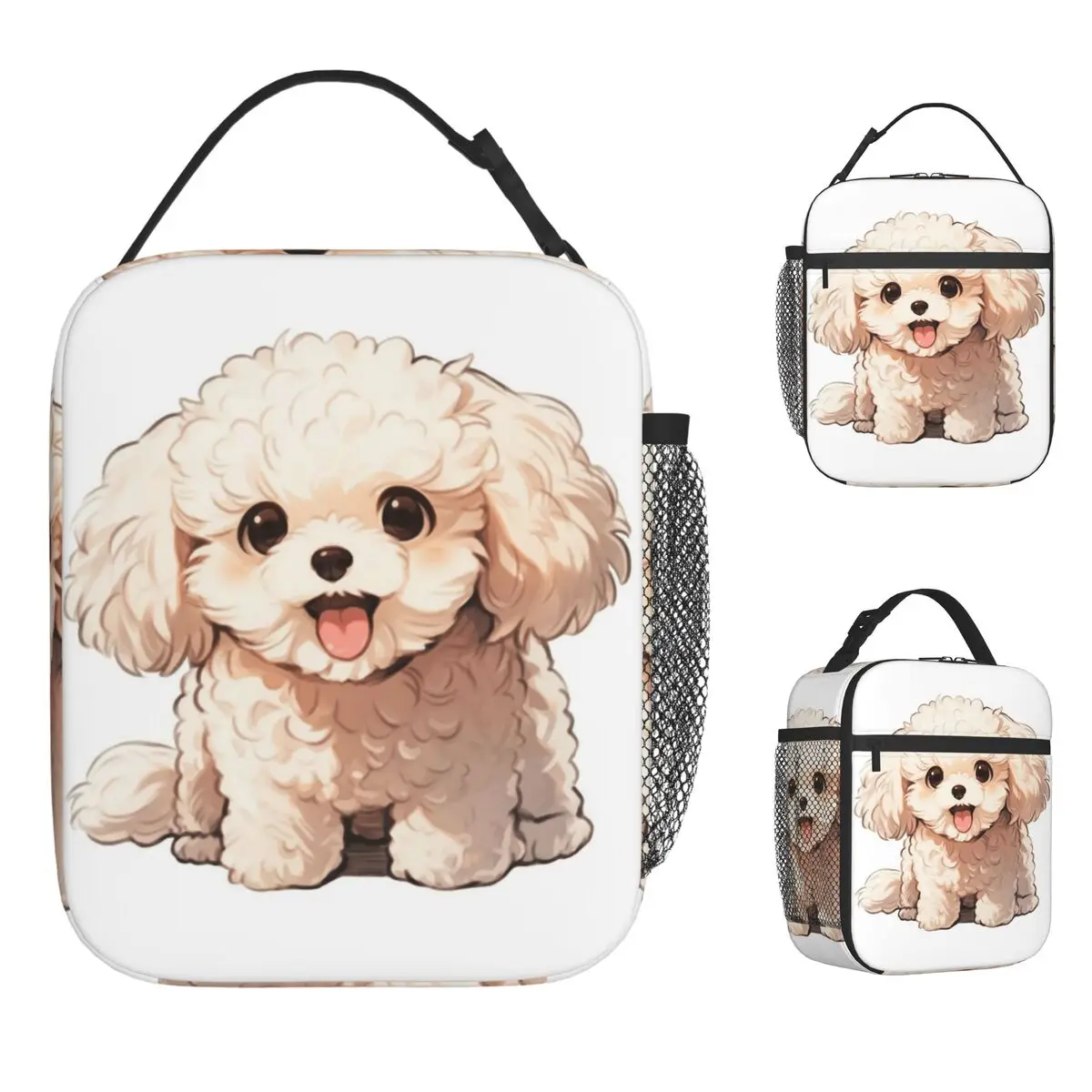 

3D милая плюшевая собака сумка для обеда Kawaii ланч-бокс для пикника портативная изолированная сумка-холодильник Оксфорд дизайнерские термосумки-тоут