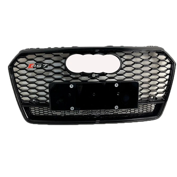 

S7 RS7 FRONT GRILLE FOR A7 HONEYCOMB RS7 GRILLE High Quality Quattro ABS Material A7 2019-2022