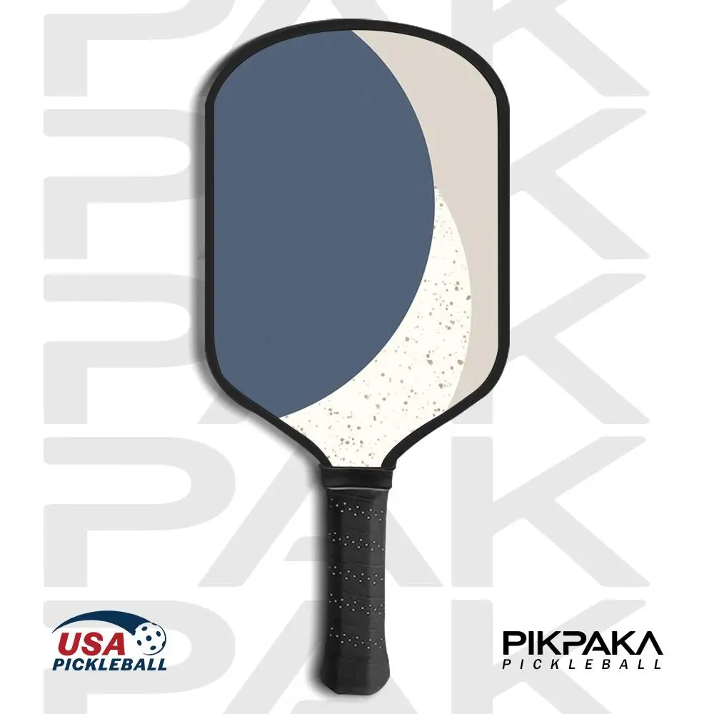 

Pickleball Paddle, одобренная USAPA T700, цельный корпус из углеродного волокна, термоформованный, сотовый сердечник 16 мм, сине-серый узор