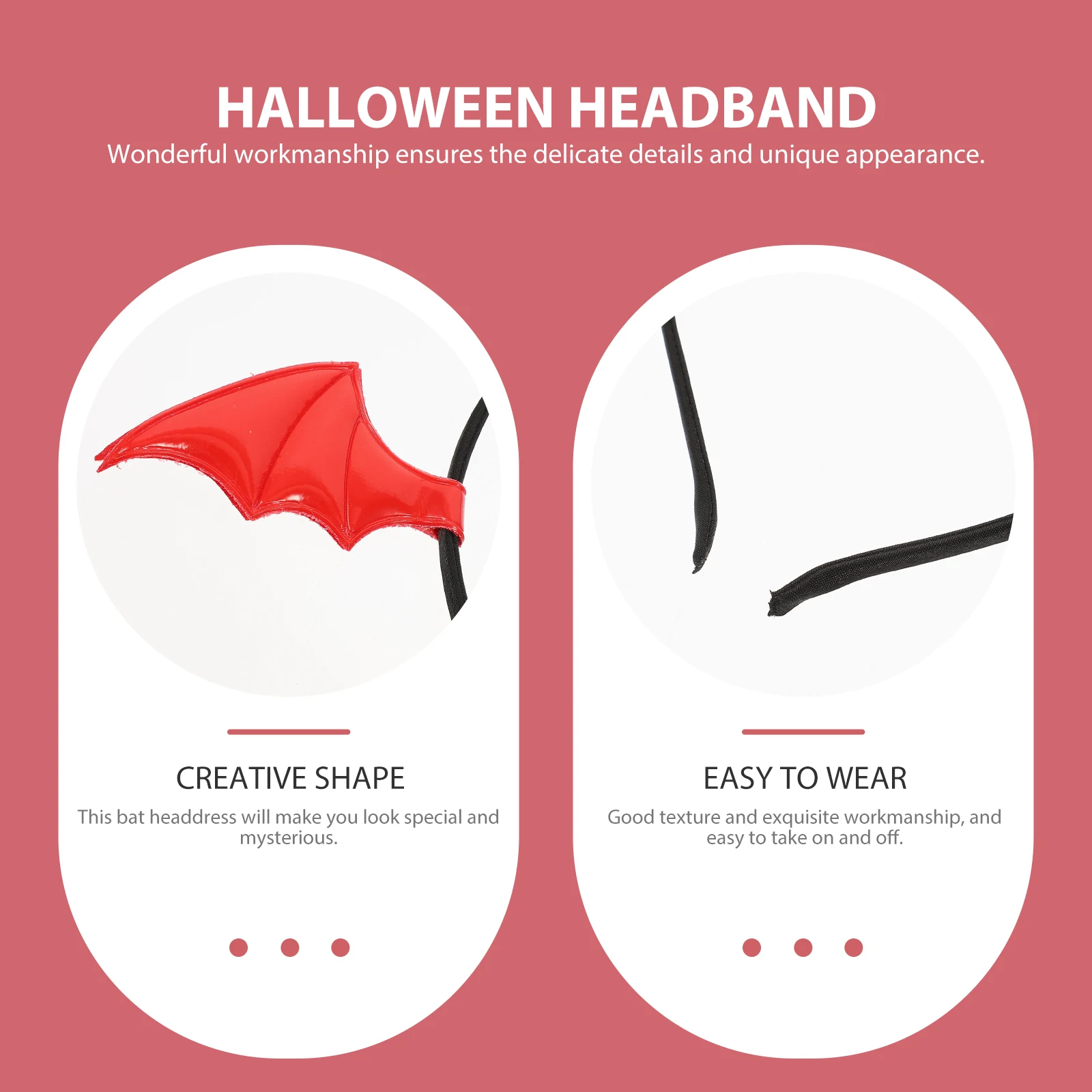 

1 set Kit Halloween Hair Clips Flying Bat Headwear Gothic Wings Flying Bat Headband With Clips Party Costume Hair Accessory