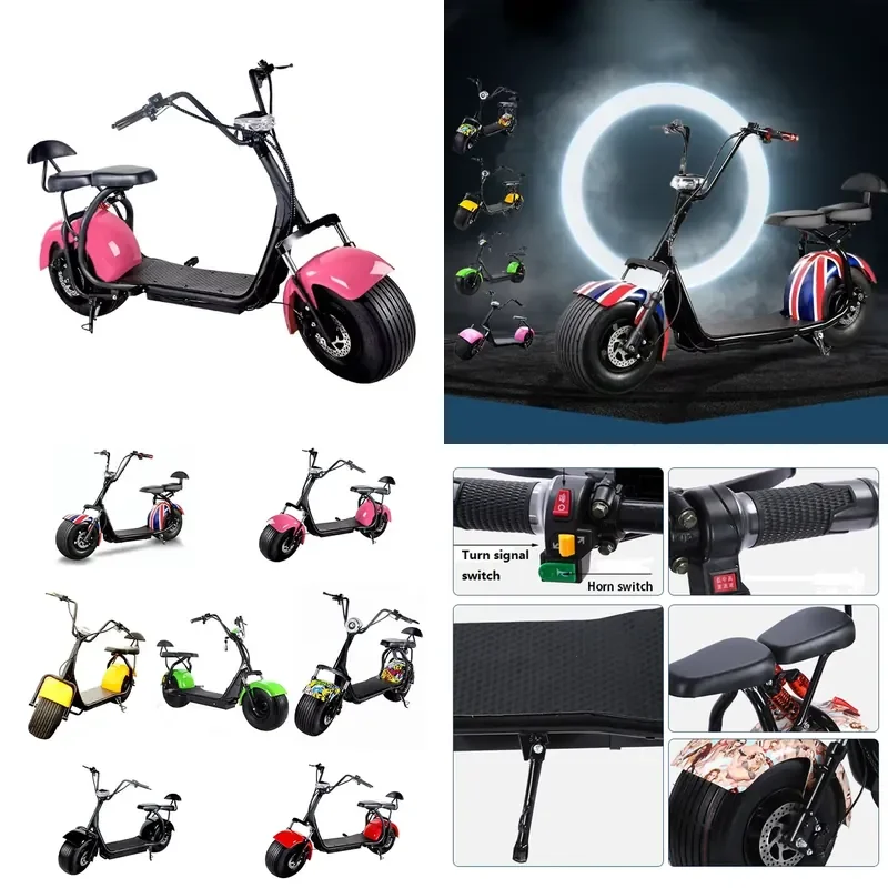 for 1000W Self Balancing Electric Scooter 48V 60V Dual Motor Folding Urban Commuter E Wheel Skateboard