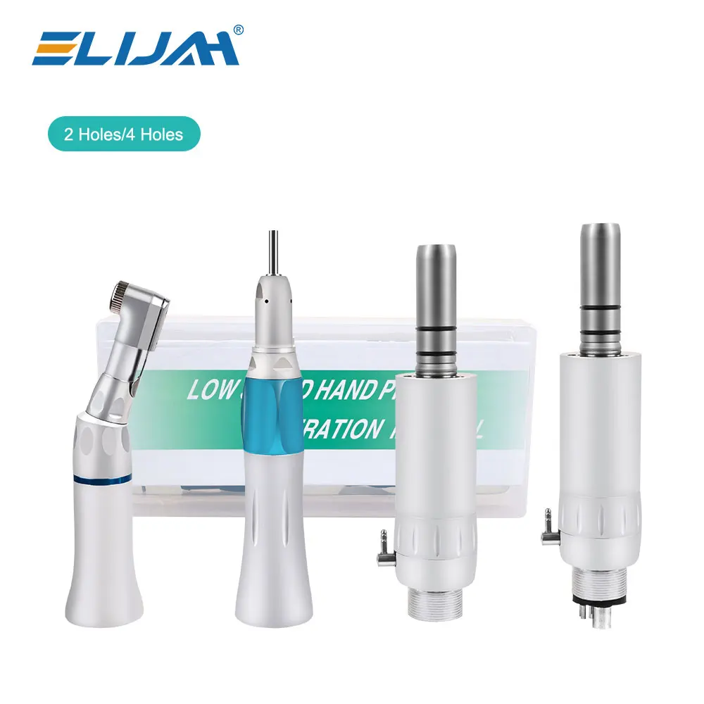 Pieza de mano Dental de baja velocidad, pulverizador de agua externo, contraángulo, pieza de mano recta, Motor de aire, pieza de mano Dental de 2/4 agujeros