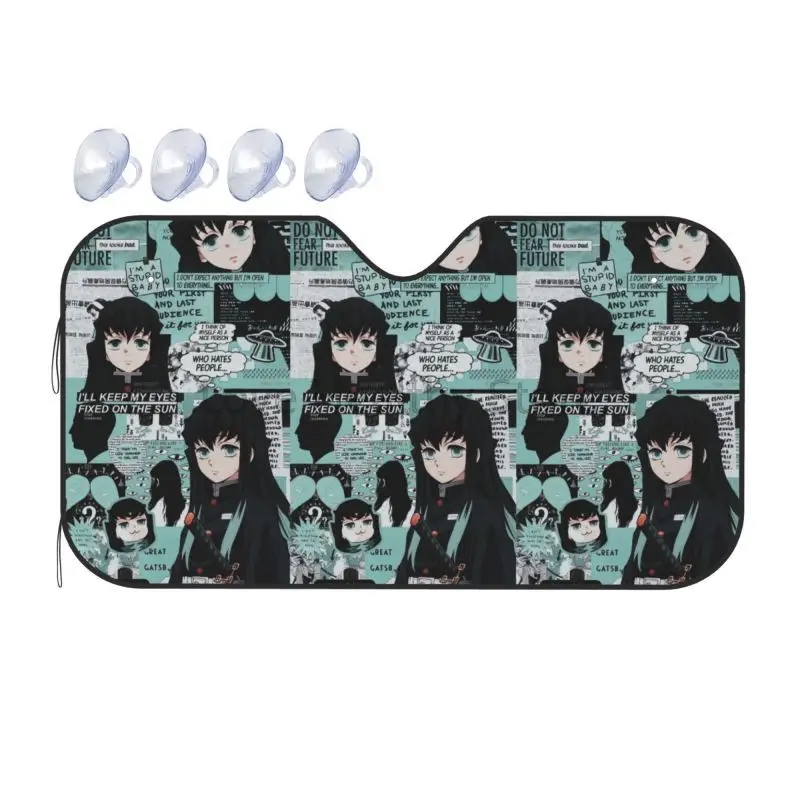 

Милое аниме Muichiro Tokito, переднее лобовое стекло автомобиля Sunsha, блоки Sunsha, УФ-лучи, солнцезащитный козырек, защита от солнца, сохраняет ваш автомобиль, крутой