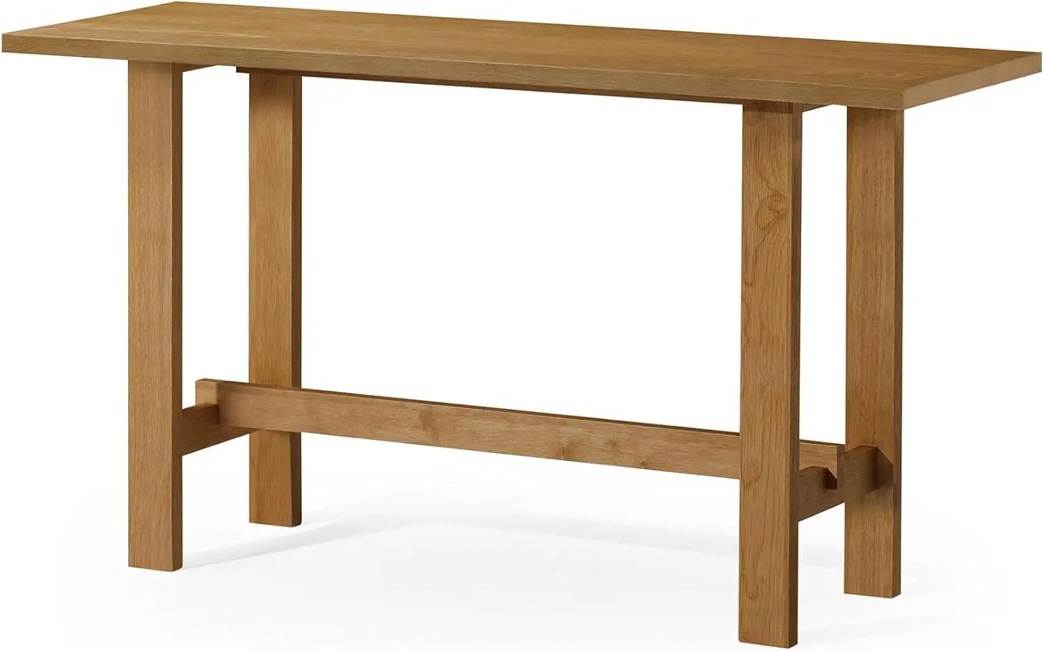 

Rustic Rectangular Accent Console Table for Small Spaces Entryway Hallway Weathered Natural Finish, Customized