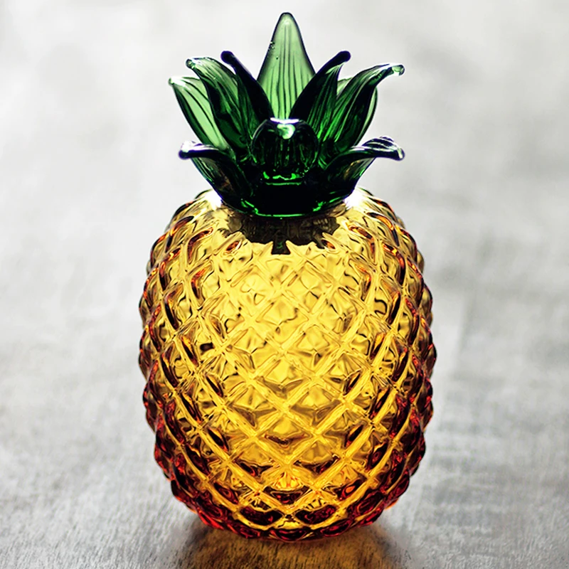 

Creative Heat-resistant Glass Jar Pineapple Pineapple Tea Jar Sealed High-end Light Luxury Jar Cute Flower Tea Candy Jar Tea