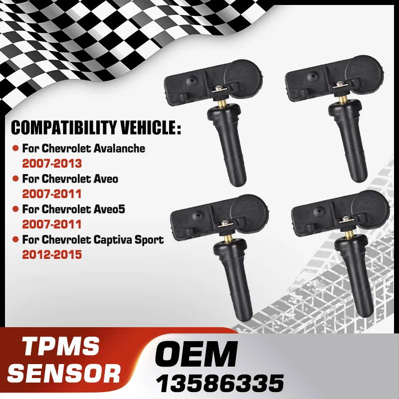 

TPMS Sensor For Chevrolet Avalanche 2007-2013 Chevrolet Aveo 2007-2011 Chevrolet Aveo5 2007-2011 Chevy Captiva Sport 2012-2015
