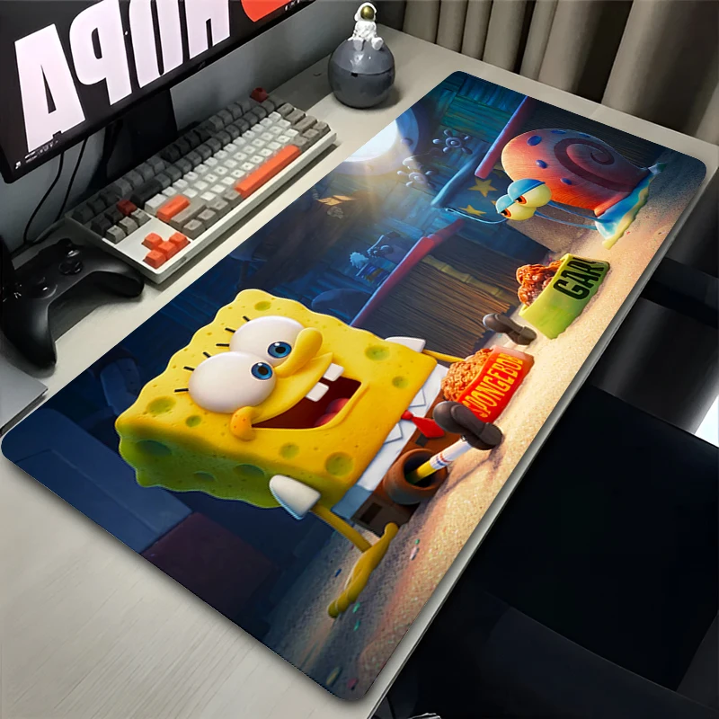 Anime Mouse Pad Antiscivolo Kawaii Desktop Zerbino Accessori da gioco per laptop Tastiera Pad PC S-spongeBob S-squarePants Gamer Mousepad