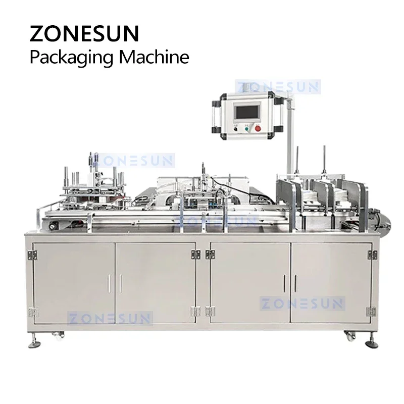 ZONESUN-máquina de ensacado automática Horizontal, embalaje de productos, Material de alimentación automática, sellado de bolsas de empuje, ZS-HYS200A