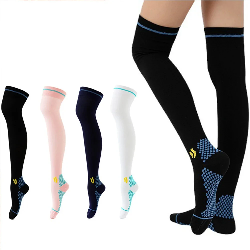 Extended Compression Socks Men Women Outdoor Hiking Running Bike Sports Socks Knee Joint Protection Anti Fatigue Long Tube Socks