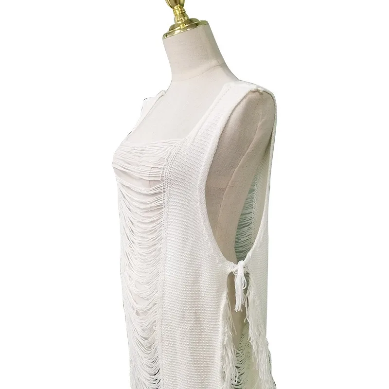 Maternity Photography Sexy Hollow Hole Sleeveless Dress Vintage Boho Pregnancy Dress Slits See-through Hot Slim Dress For Photo