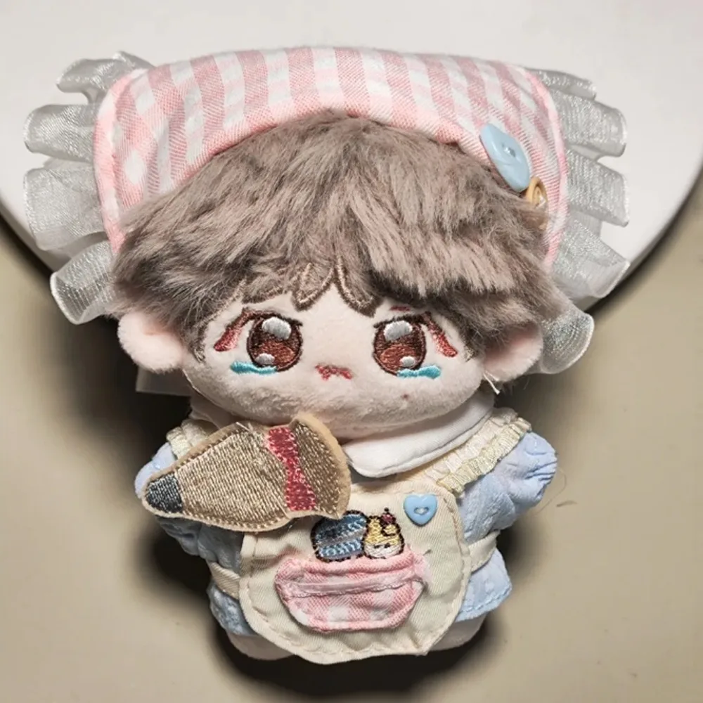 

Kitchen 10cm Cotton Doll Clothes Headscarf Apron Doll Clothes Outfit Cute Cartoon Doll Dress Up Set Children's Gift