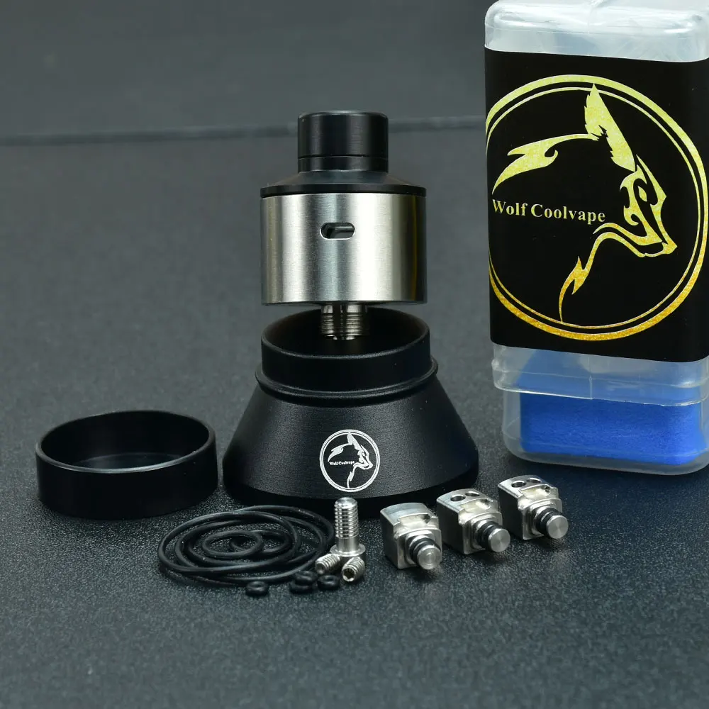 

Wolfcoolvape WICK'D W2CK'D BF RDA 22 мм с одной катушкой rda Восстанавливаемый капающий распылитель 316ss rda mtl Бак распылителя