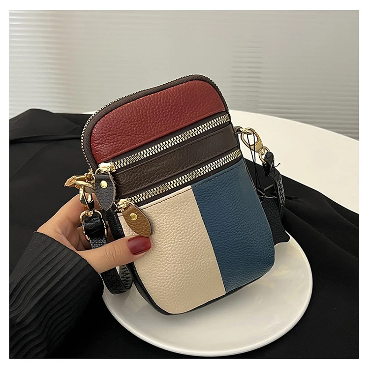 Mode Dames Handtassen Mini Schoudertassen Kleine Crossbody Tassen Lederen Rits Telefoon Pols Tas Vrouw Tasje