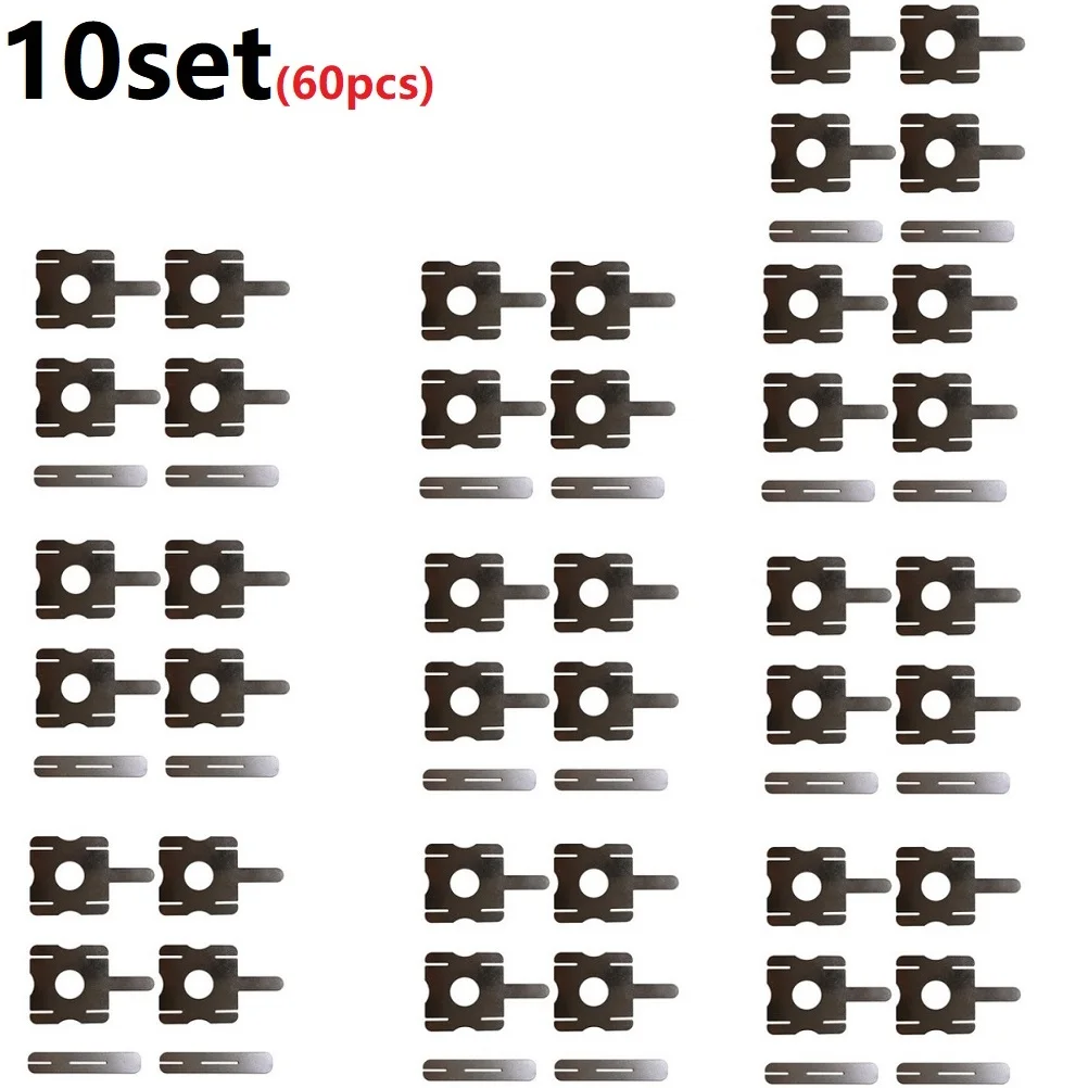 /60Pcs /Y /Shape Nickel Plated Steel Strip Sheet 26x22mm For Battery Pack Spot Welding Power Tool Accessories