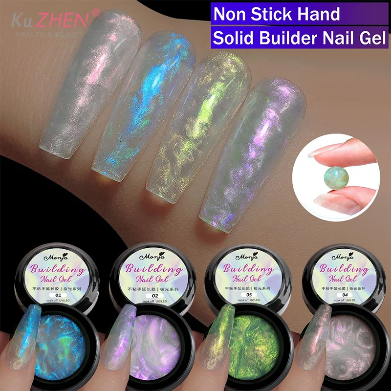Aurora antiaderente extensão de mão gel unha polonês 3d escultura flor arte do prego prolongar acrílico duro uv gel verniz para unhas falsas