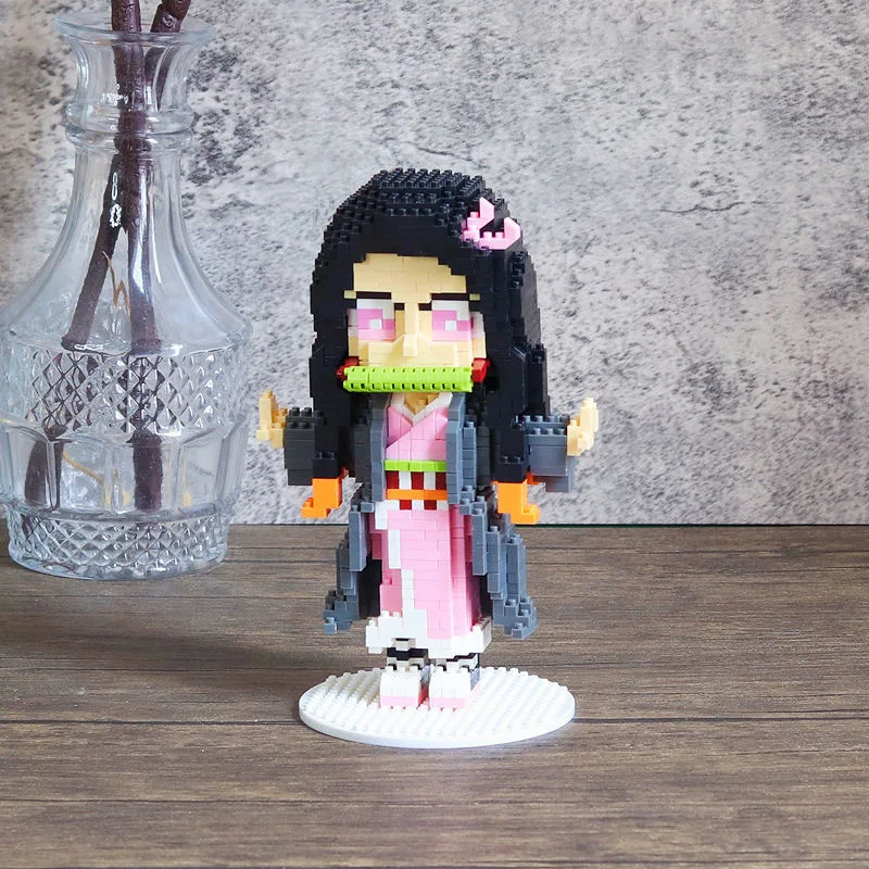 Blocs de construction de tueur de démons, figurines de dessin animé Kimetsu No Yaiba Kamado Tanjirou Nezuko Zenitsu Kyoujurou, jouets cadeaux pour enfants