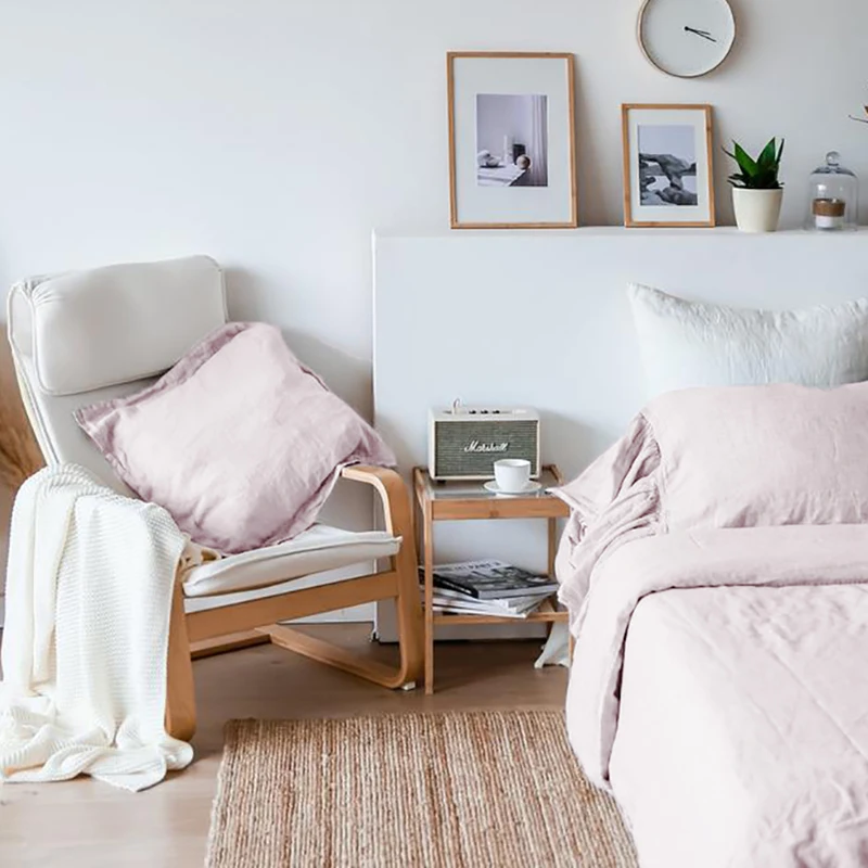 100% Pure Linen Throw Pillow Case, Solid Natural Flax Soft Cushion Cover, 40/45/50/55/60/65/70cm, Home Sofa Decorative