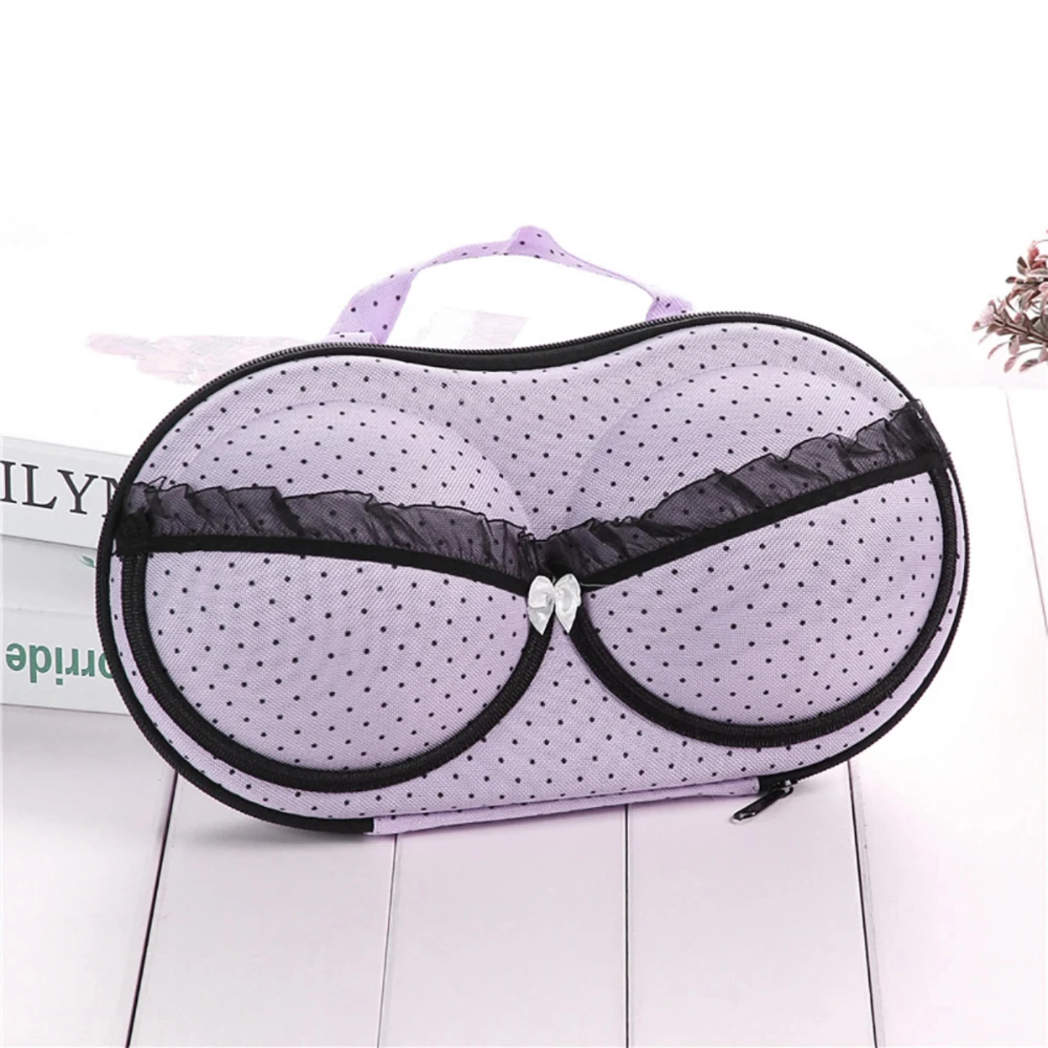 Portable Travel Organizer for Underwear, Bras, and More - Protective Box for Lingerie and Accessories - Convenient Sock and Pant