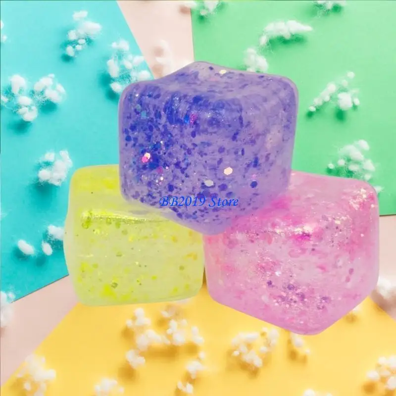 Q0KB Cubo descomprimible para niñas, juguete irrompible para estrés, Juego 4