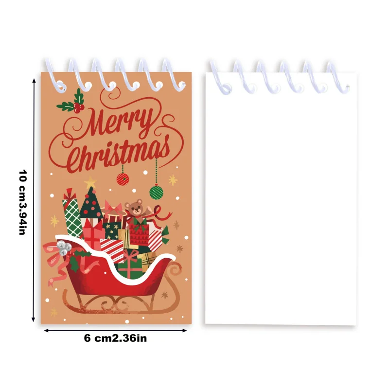 16 ensemble sur le thème de noël 8 stylos rétractables de noël + 8 crayons à spirale en cuir de noël stylo d'écriture de vacances arbre de noël San