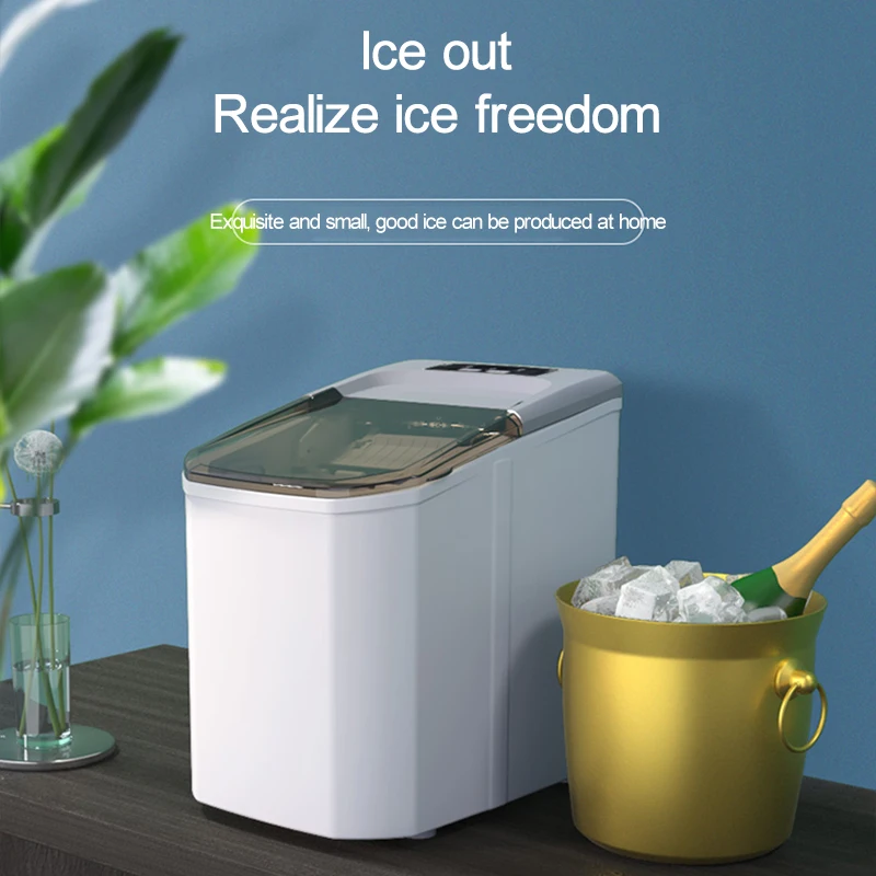 

Fully Automatic Ice Maker Portable Household Electric Small Bullet Ice Maker Ice Cube Machine Quick Ice Out 15kg/24h