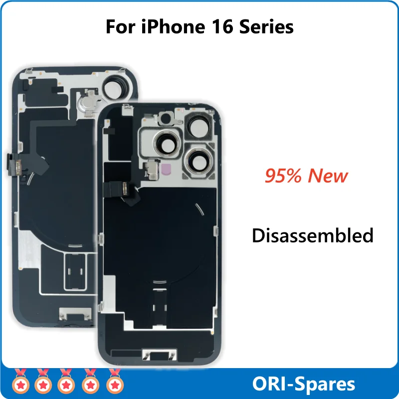 95-new-for-iphone-16pro-max-16plus-16e-back-rear-glass-with-wireless-flex-assembly-used-with-slight-scratches