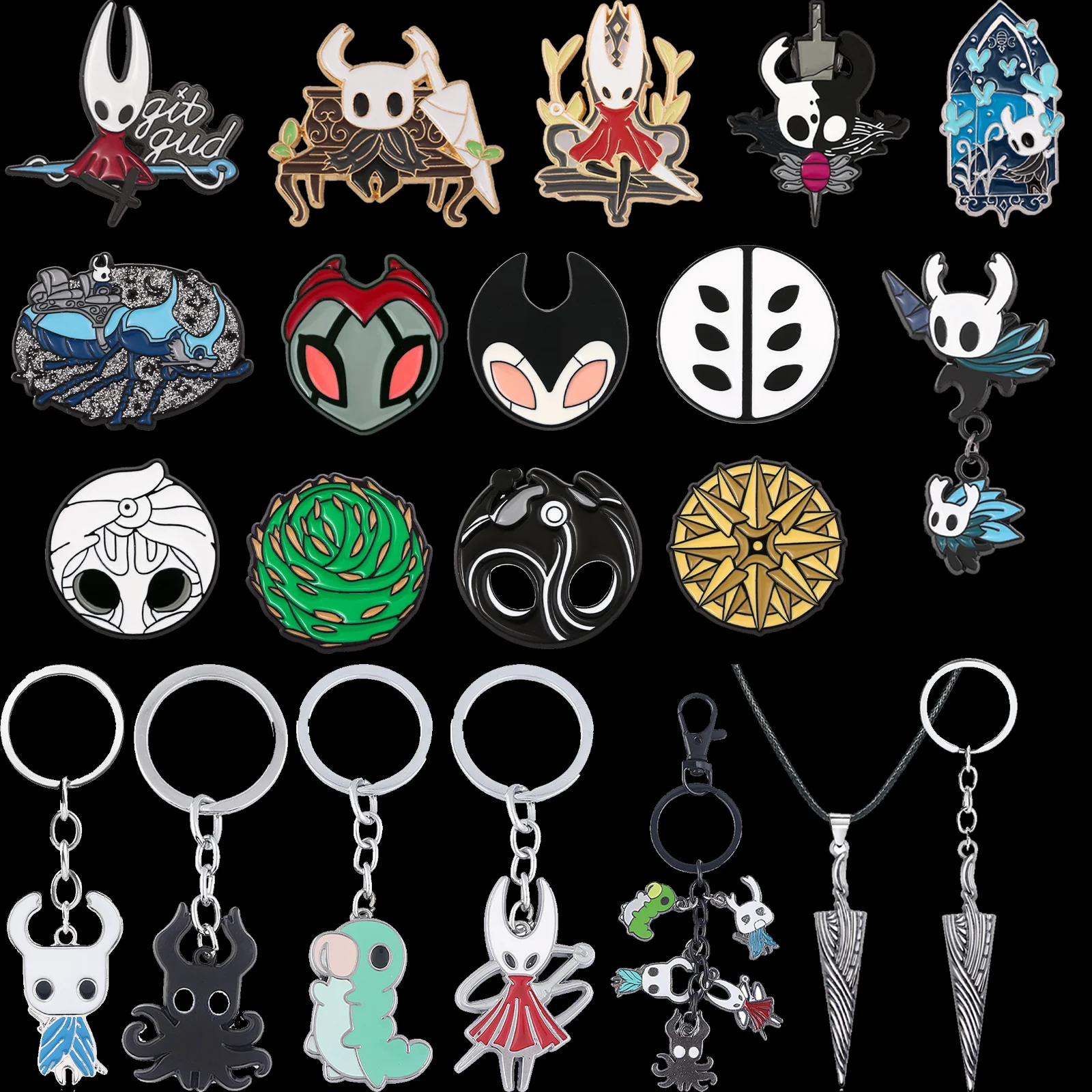 Broche de cavaleiro oco caterpillar bumblebee pingente de unha comandante grimm alfinetes de quadrinhos unissex mochila roupas crachá acessório presente