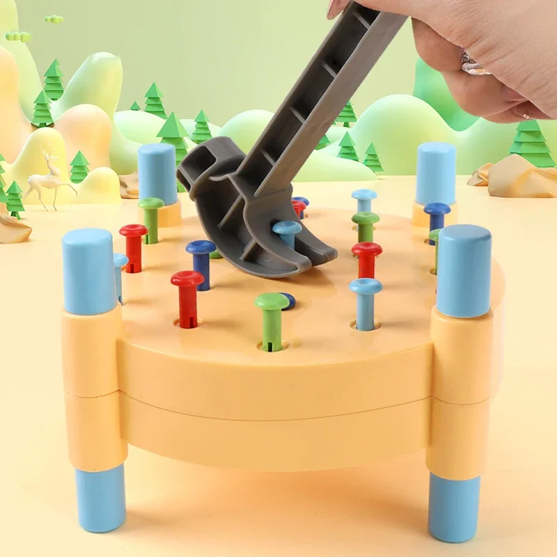 Montessori brinquedos cores martelar batendo mesa menino menina-friendly martelos para coordenação mão-olho aprendizagem precoce