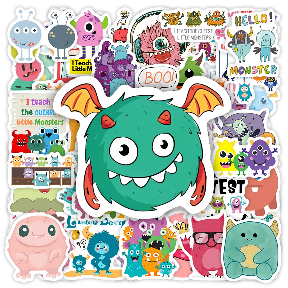 

Cartoon Monster Sticker Kawaii DIY Gift Decal Toy for Phone Laptop notebooks scrapbook Skateboard Luggage Diary Kids Waterproof