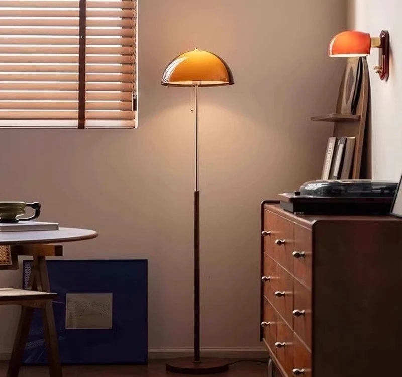 Modern Dark Brown Acrylic Lampshade Floor Lamp E27 Bulb For Parlor Bedroom EU AU US Plug Minimalist Lighting Fixtures