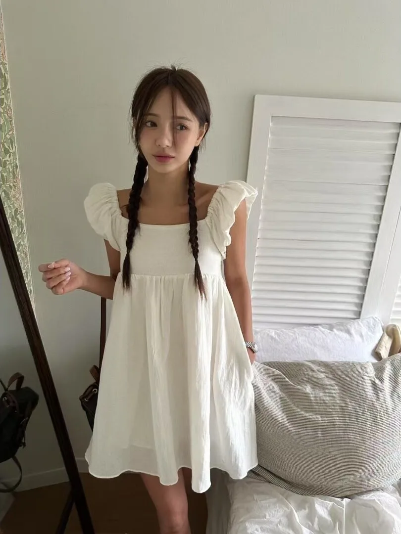 Versatile Chic Doll Skirt Dress Cute Matching Spring Autumn Winter Korean Style Women's Online Exclusive Casual Daily Wear