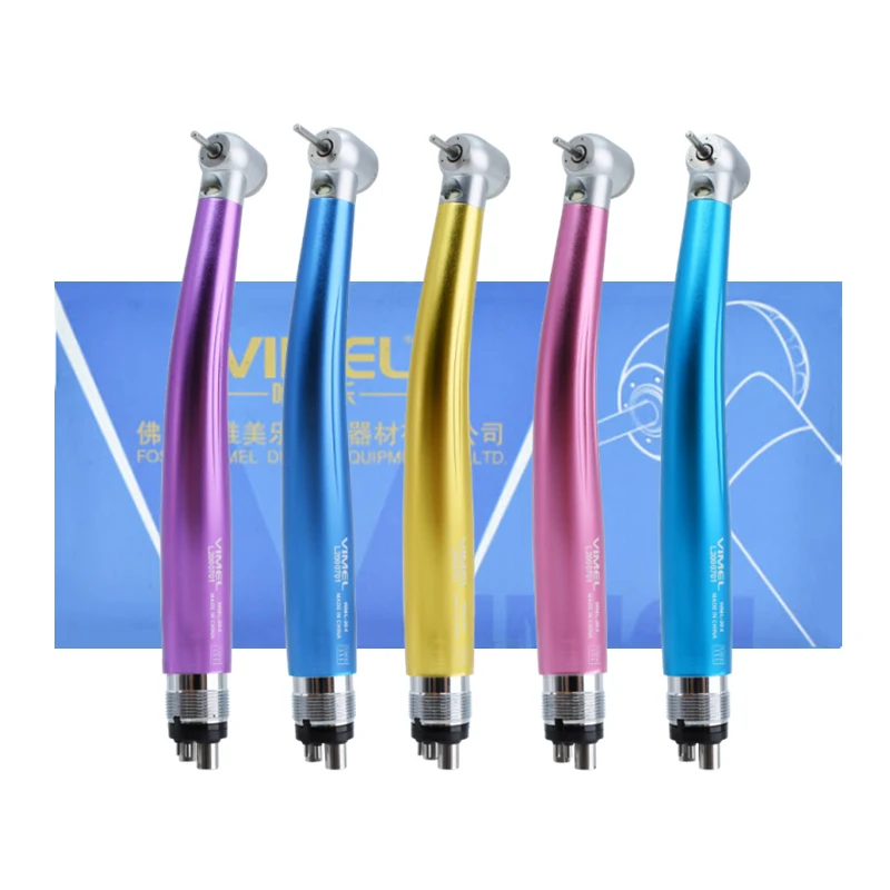 

Popular Den tal MAX1 LED High Speed Handpiece Color Optional 2/4 Holes 3 Way Spray Push Button for Dentist Tool