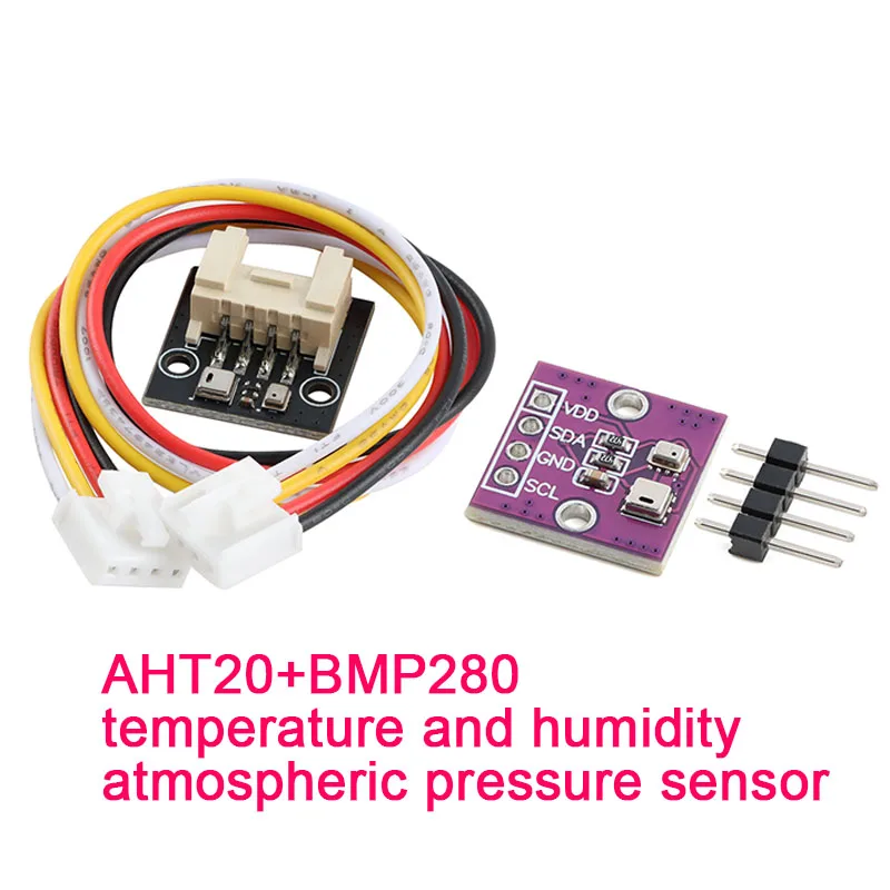 AHT20 + BMP280 capteur numérique de pression atmosphérique de température et d'humidité de haute précision DC 2.8 V-5 V 4 P câble GROVE I2C