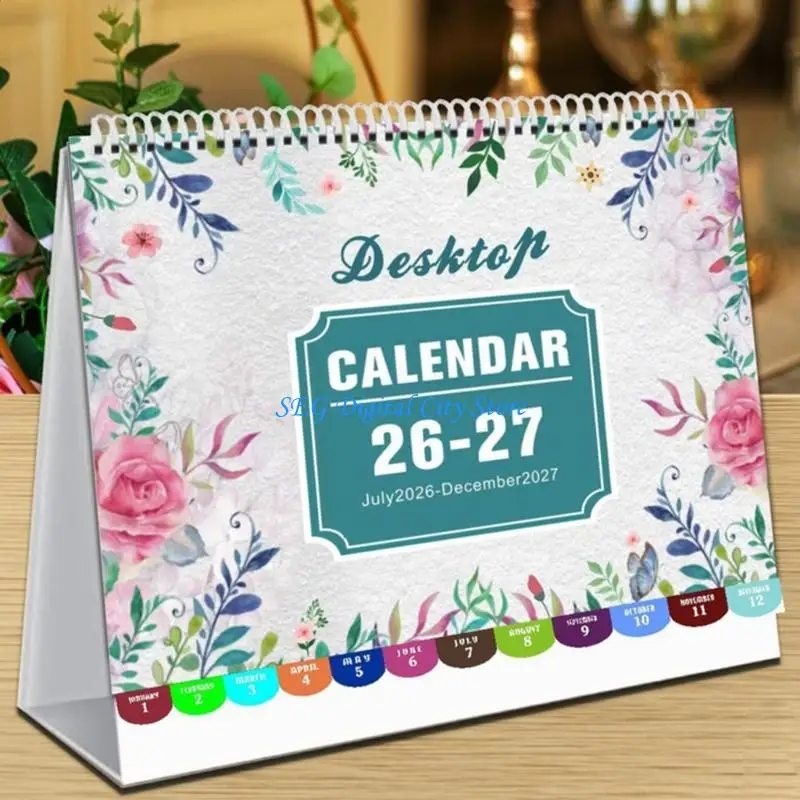 

U75B 2026 Desktop Calendar Daily Home Desk Planner Standing Desk Organizers