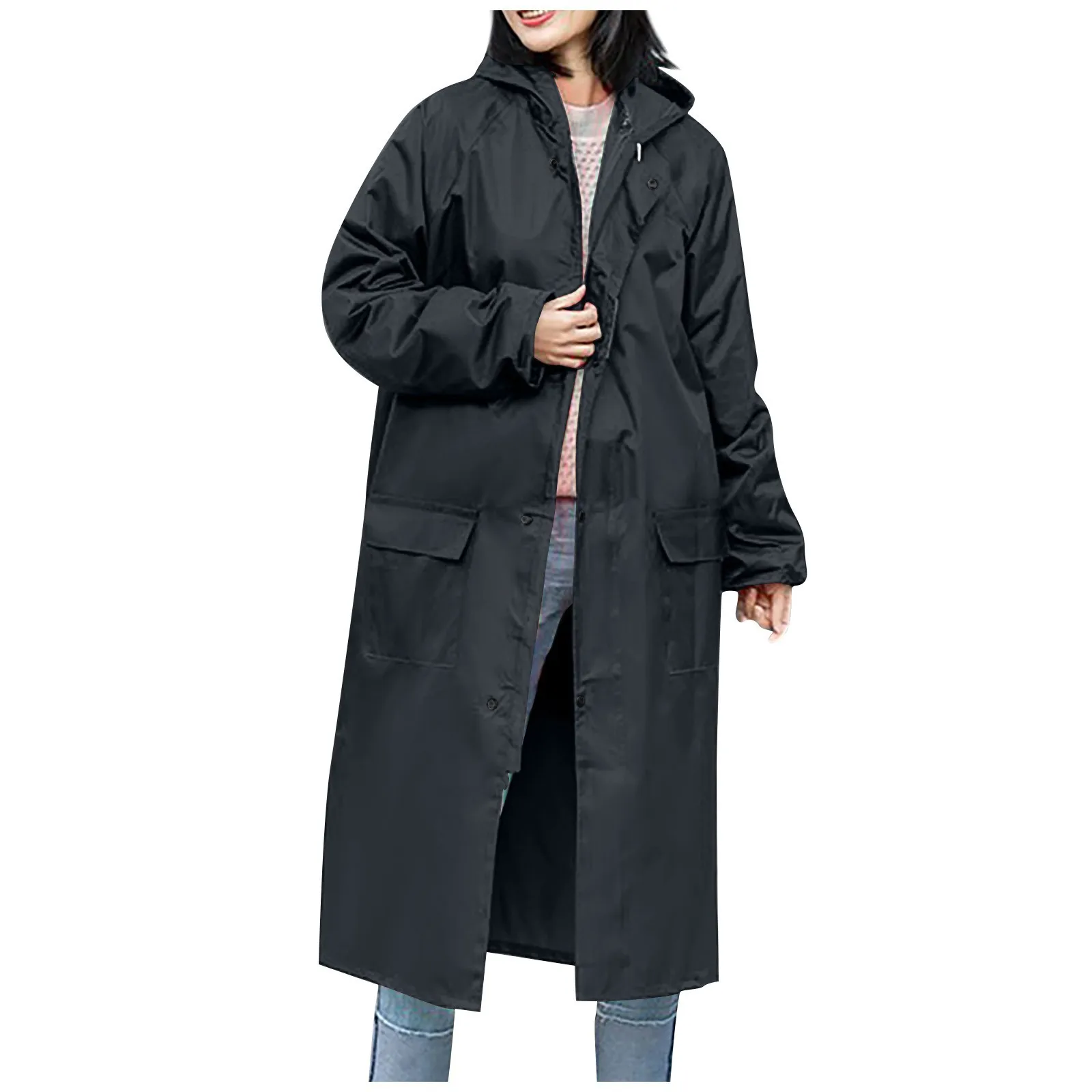 Hooded Waterproof Long Windproof Waterproof Raincoat Jacket