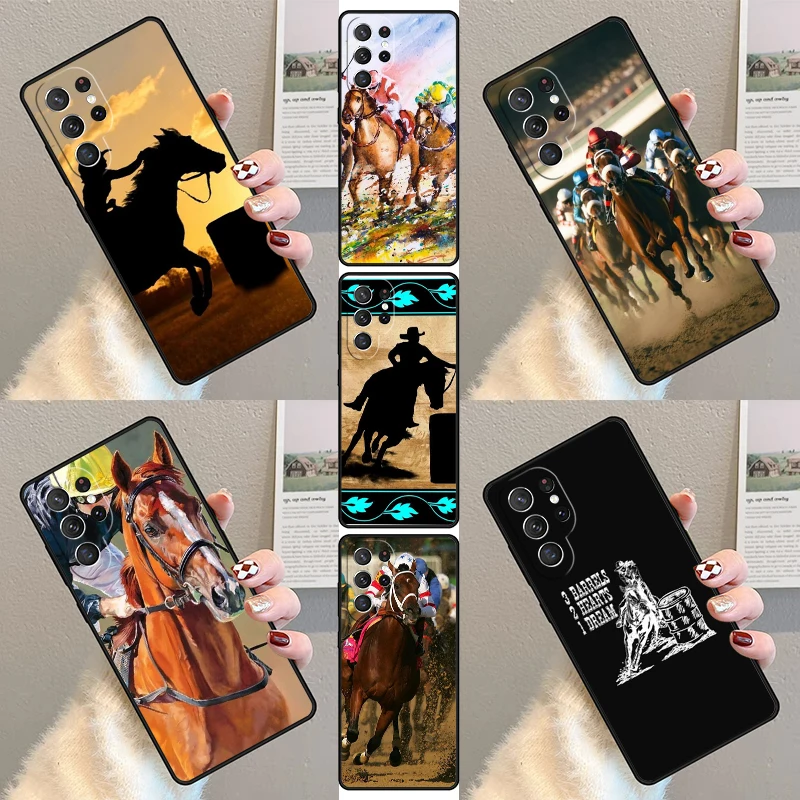 

Horse Racing Phone Case For Samsung Galaxy S25 S23 S30 S21 S20 FE S24 S22 Ultra Note 10 20 Plus Silicone Cover lite