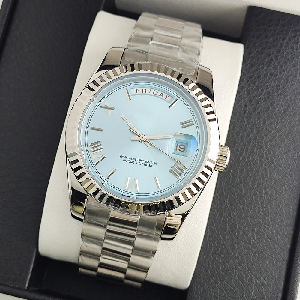 Miyota 8285 Men's Mechanical Watches Luxury Meteorite Dial Automatic Watch For Men Week MIYOTA 8285 Movement Clock Man