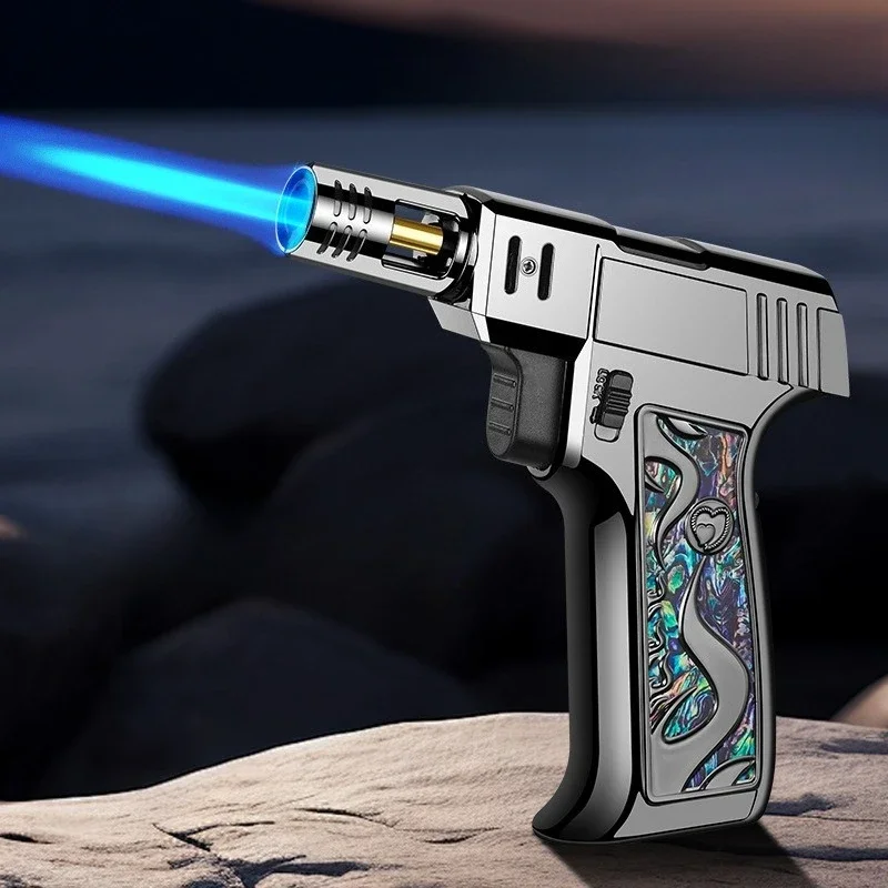New Fixed Flame Windproof Torch Lighter, Hand-held Inflatable Spray Gun, Multi-purpose High-temperature Welding Gun Igniter