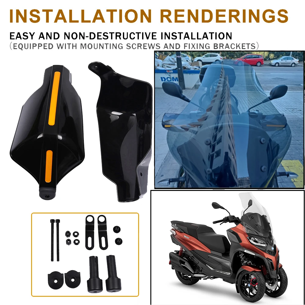 For PIAGGIO MP3 125 250 300 400 500 MP3 Scooter Accessories Handguards Handlebar Hand Shield Guard Protector Wind Shield Hand