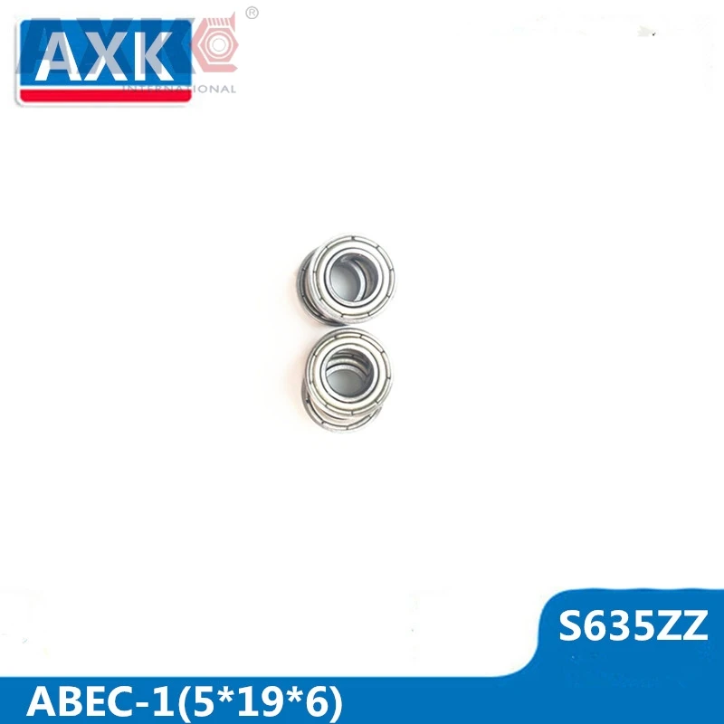 

AXK S635ZZ Bearing 5*19*6 mm ( 10 Pcs ) ABEC-1 Grade S635ZZ SS 635 Z Stainless Steel Miniature S635 ZZ Ball Bearings