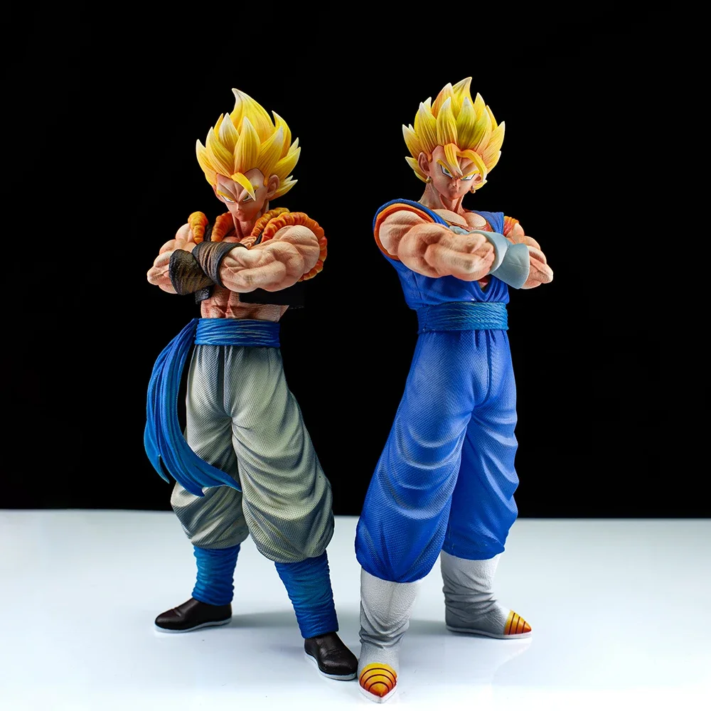 28cm Dragon Ball Z Vegito Gogeta Figure 2 Heads DBZ Anime Figures Super Saiyan Vegeto Figurine PVC Statue Collectible Model Toys