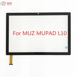 Black 10.1inch For MUZ MUPAD L10 Tablet Capacitive Touch Screen Digitizer Sensor External Glass Panel MUZ L10